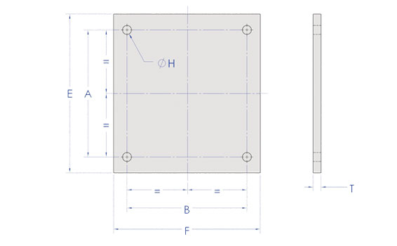 Diagram - Plaque de montage pour type BY